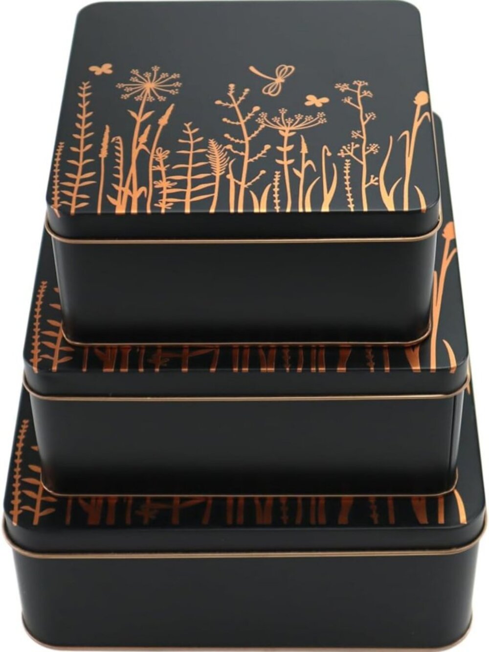 Charming Decorative Storage Box Set - Square Tin Containers for Candy, Jewelry